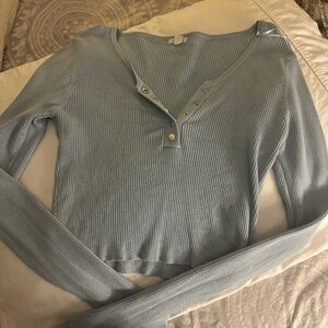 Garage Sky Blue Knit Top